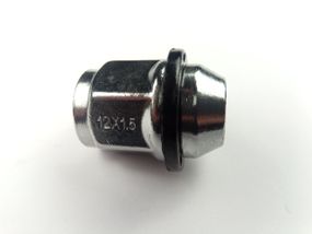 Гайка колеса М12х35х1,50 хром/конус/закр./пласт. кільце/ключ 21 (Hyundai/KIA)