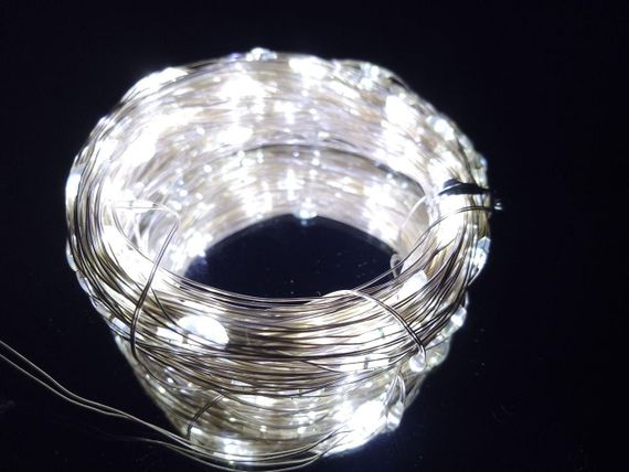 Гирлянда от USB "светодиодные капли" 20м, 200LED, холодный белый, 8 режимов + пульт | Зображення 2