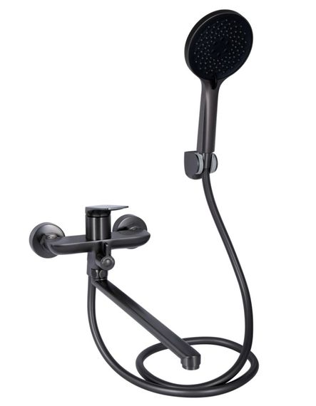 Змішувач для ванни Qtap Vlasta New QTVLA260GMB45645 Gunmetal Black PVD