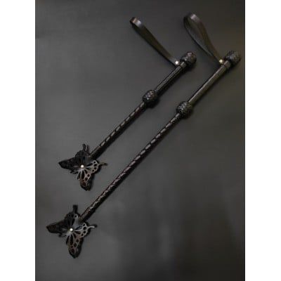 Стек із метеликом БДСМ Candy Hero шкіра, короткий, чорний | Зображення 1