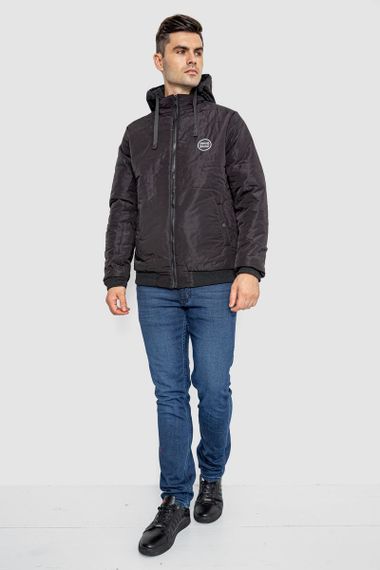 Куртка чоловіча демісезонна двостороння, колір чорно-жовтий, 214R23076 | Зображення 7