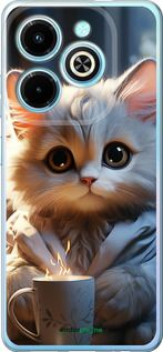 Чохол на Infinix Hot 40i Білий кіт "5646u-3504-2448"