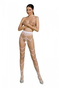 Эротические колготки-бодистокинг Passion ECO S006 white sexstyle