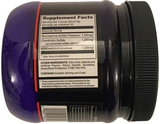 Глюкозамін, хондроїтин МСМ, Glucosamine Chondroitin MSM, Ultimate Nutrition, фруктовий пунш, 158 г | Зображення 1