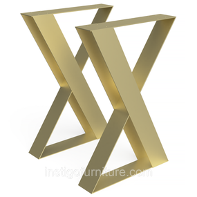 Комплект опор для столу з металу 500×108mm, H=730mm (Сталева пластина: 100x4,0mm) Золото