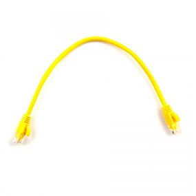 Патч-корд 0.3м, RJ-45, Cat.5e, CU, медь, желтый Ritar (PCR-CU/0.3Yw / 04268)