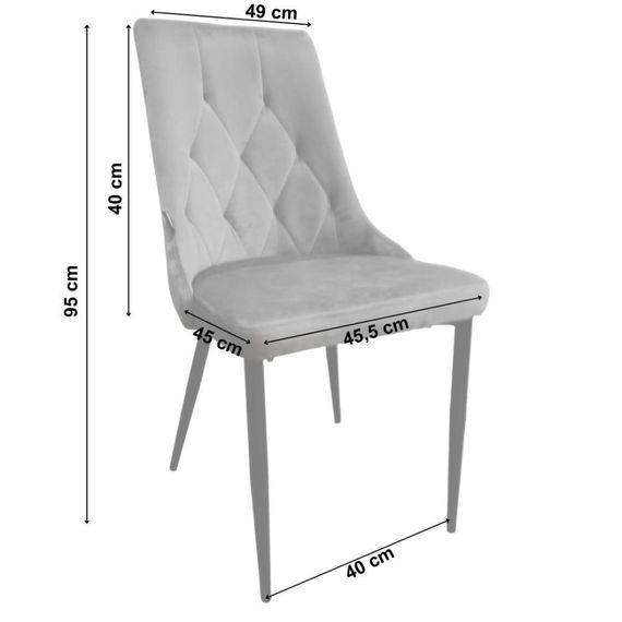 Крісло стілець для кухні вітальні кафе Bonro Бонро B-426 сіре (4 шт) (42400826) | Зображення 9