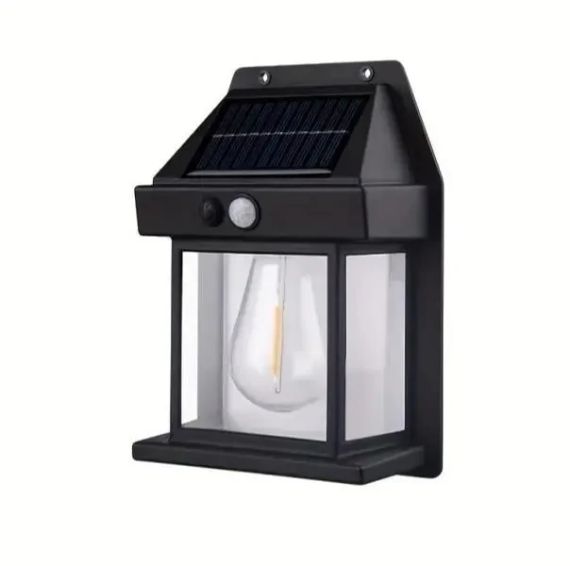 Вуличний світильник Solar Interaction Wall Lamp BK-888 із датчиком руху на сонячній батареї | Зображення 1