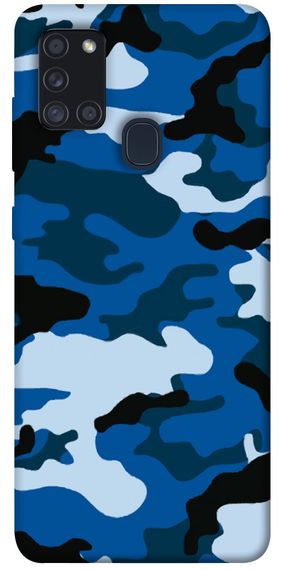 Чохол IBANAN Синій камуфляж 3 для Samsung Galaxy A21s, Синій