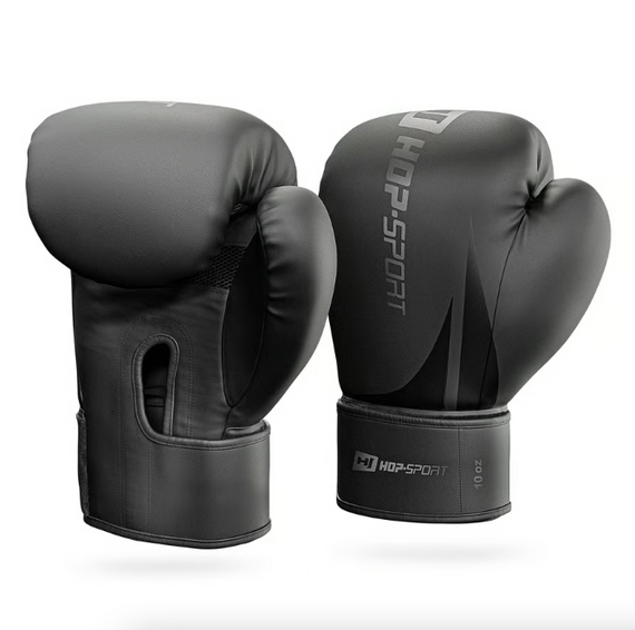 Боксерські рукавиці Hop-Sport HS-BG10 10oz чорні | Зображення 8
