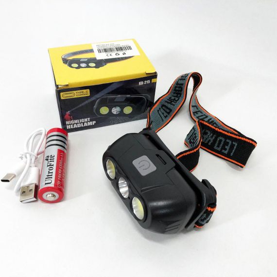 Головний ліхтарик KX-215-LED-2COB, Налобний ліхтар для електрика, Ліхтар на голову для риболовлі OU-83 | Зображення 3