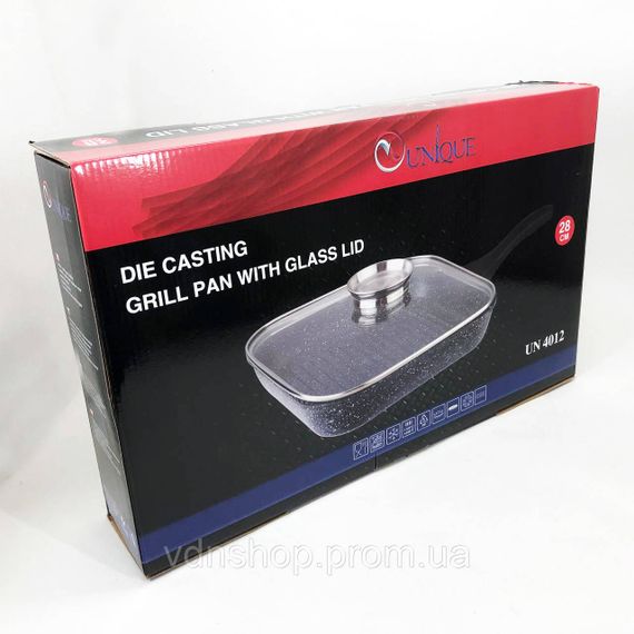 Универсальная сковородка для готовки UNIQUE, Сковорода антипригарная индукционная XO-93 | Зображення 2