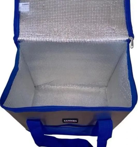 Туристическая термосумка WARM BAG MC-1059 на 25 л для продуктов и напитков 37×20×34 см Синяя | Зображення 1