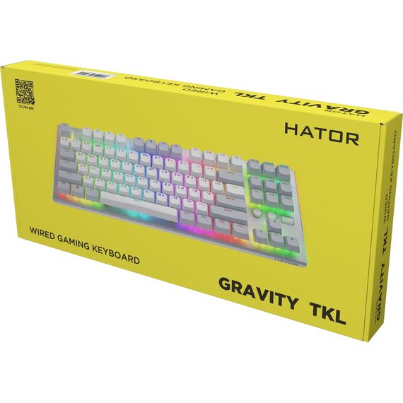 Клавіатура Hator Gravity TKL Orange USB White (HTK561UA) | Зображення 9