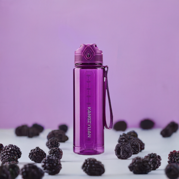 Бутылка KANGZYUAN 700 мл - Фиолетовая Tritan BPA-free, ударопрочная, спортивная с эргономичной крышкой | Зображення 7