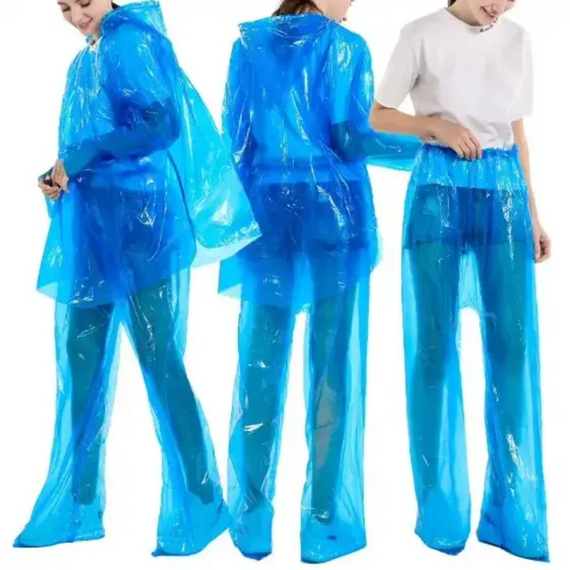 Компактний і легкий Raincoat Set — плащ і штани для надійного захисту від дощу, вітру та негоди