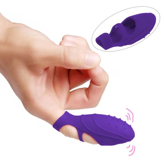 Вибронасадка на палец " Lazy finger", цвет фиолетовый Sex Aura | Зображення 5