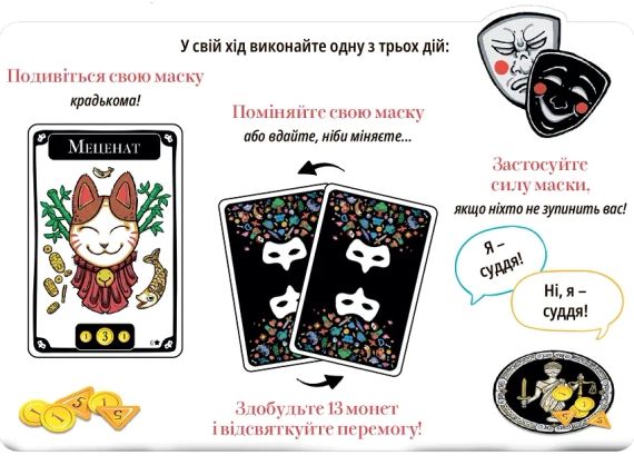 Настільна гра Маскарад (Mascarade) укр. | Зображення 4