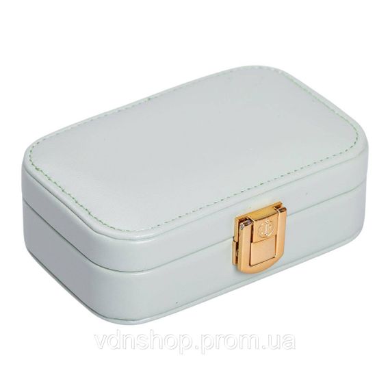 Скринька для прикрас з еко шкіри 12×7.5×4 см із застібкою органайзер для ювелірних виробів HP-5-34GR | Зображення 2