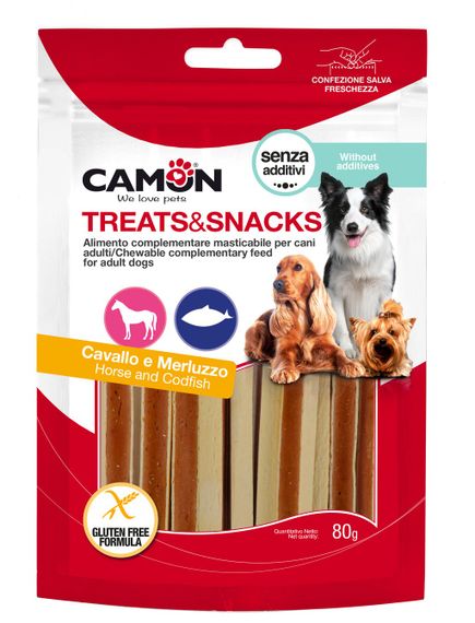 Camon Treats & Snacks Сендвіч з кониною і тріскою 80 г