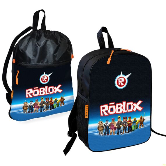 Школьный рюкзак детский Роблокс / Roblox + Сумка для обуви спортивной формы рюкзак-мешок мальчику (01821)