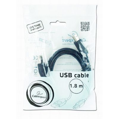 Кабель для принтера USB 2.0 AM/BM 1.8m Cablexpert (CCBP-USB2-AMBM-6) | Зображення 3