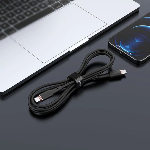 Дата кабель Acefast MFI C2-01 USB-C to Lightning zinc alloy silicone (1.2m) Black | Зображення 4