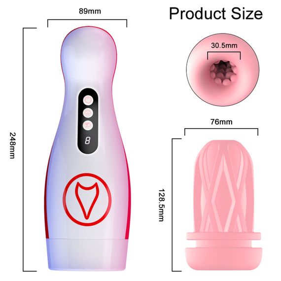 Автоматичний мастурбатор Masturbation Cup , 7 Suction Power, 7 Vibration Setting | Зображення 8