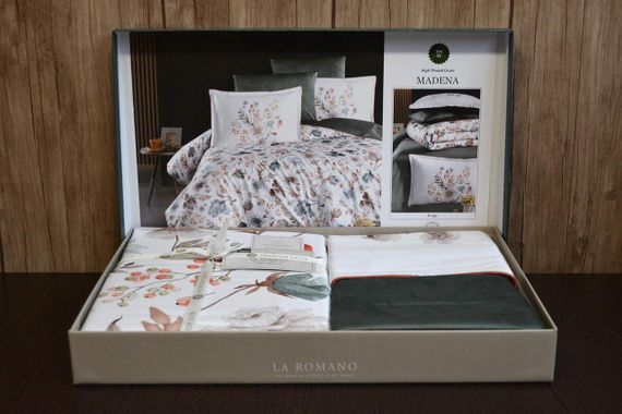 Постельное белье La Romano Premium Satin 200×220 Madena Beige | Зображення 2