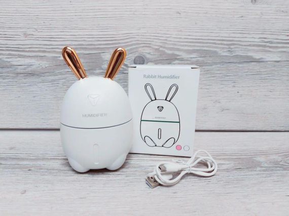 Увлажнитель воздуха Ультразвуковой с LED- подсветкой 7 цветов питание USB Зайка Ночник-увлажнитель 300мл | Зображення 4