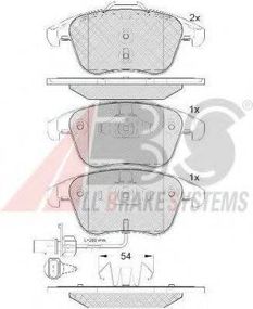 Колодка гальм. диск. SEAT ALHAMBRA 2010- A.B.S. 37675 на AUDI A5 (8T3)