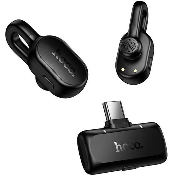 Петличний бездротовий мікрофон Hoco L27 Ice Type-C Black | Зображення 4