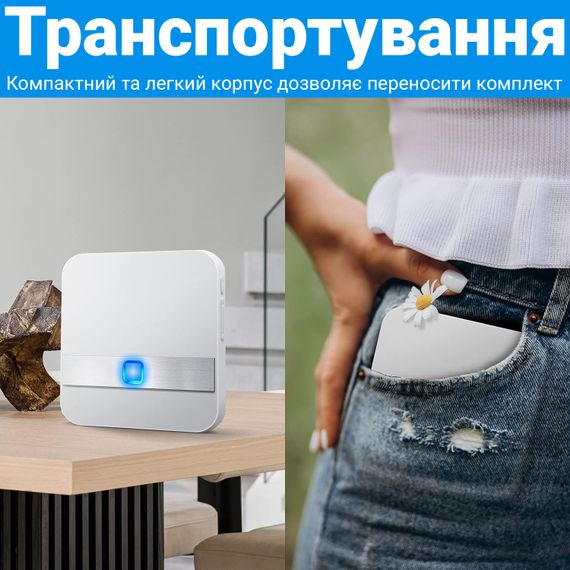 Бездротова система виклику персоналу / медсестри для літніх людей Digital Lion PAB-01-2, з 2 кнопками SOS, до 100м | Зображення 6