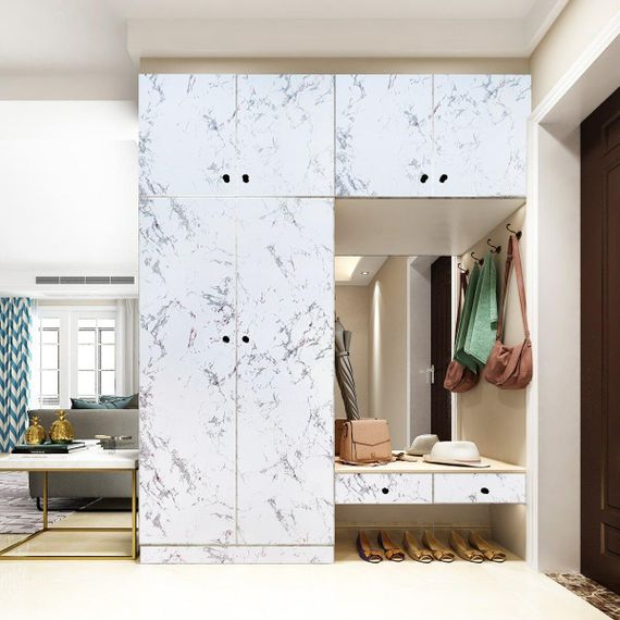 Самоклеюча плівка сіро-червоний мармур 0,45х10м SW-00001205 | Зображення 4