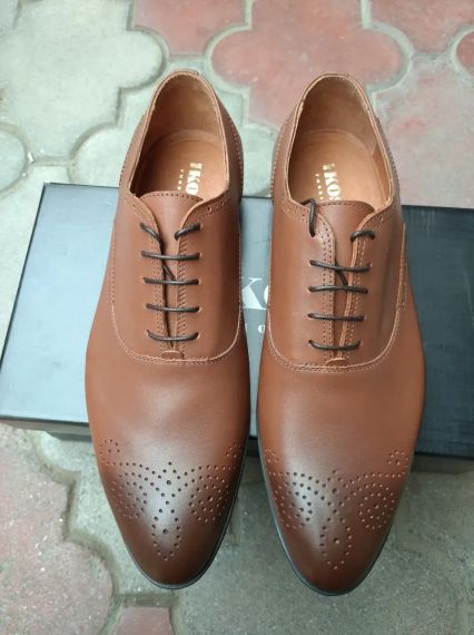 Стильні та зручні туфлі броги рудого кольору Ikos 44 розмір | Зображення 5