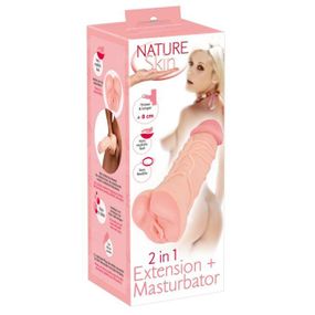 Мастурбатор-насадка 2 IN 1 Nature Skin Extension + Masturbator (Вагіна) Sex Aura