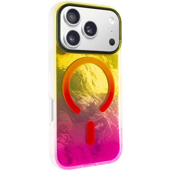 Чохол TPU Shiny Mountain (MagFit) для Apple iPhone 17 Pro (6.3") Yellow / Pink