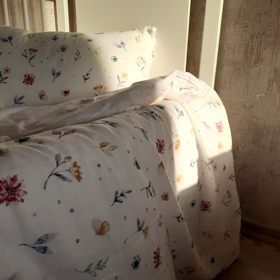 Комплект постільної білизни SoundSleep Flowers муслін підлітковий 145х210 см (94099751) | Зображення 2