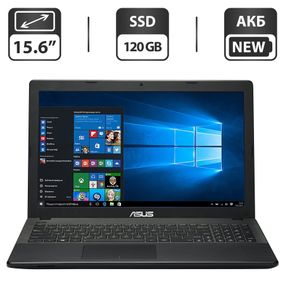 Ноутбук Б-клас Asus X551CA / 15.6" (1366x768) TN / Intel Core i3-3217U (2 ядра по 1.8 GHz) / 4 GB DDR3 / 120 GB SSD / Intel HD Graphics 4000 / WebCam / DVD-ROM / АКБ NEW б/в