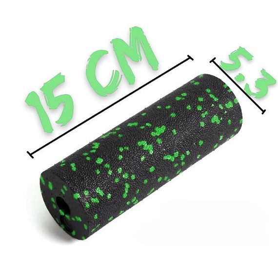 Набір для масажу та йоги PowerPlay PP_4093 EPP (3 м'ячики + валик масажер 15*5,3см.) Green  + резинка 5,5 кг. | Зображення 7