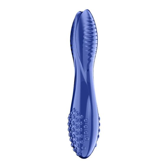 Двосторонній скляний дилдо Satisfyer Dazzling Crystal 2 Blue Sex Aura | Зображення 1