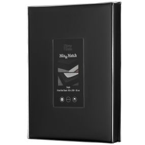 Простирадло на резинці Ardesto Mix&Match Premium, 160х200+30см, 100% бавовна, сатин, чорний (ART1620FSL)