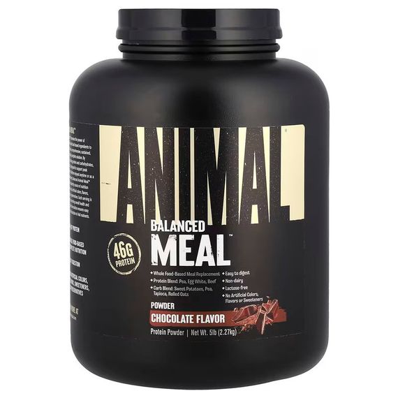 Протеин Universal Nutrition Animal, Balanced Meal™, Protein Powder, Chocolate, 2.27 kg