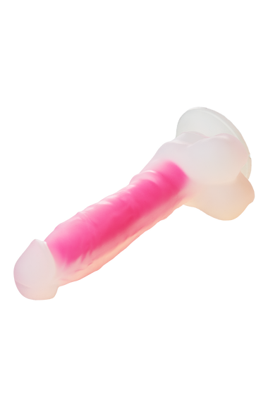 Фалоімітатор Dream Toys, що світиться RADIANT SOFT SILICONE GLOW IN THE DARK DILDO LARGE PINK | Зображення 6