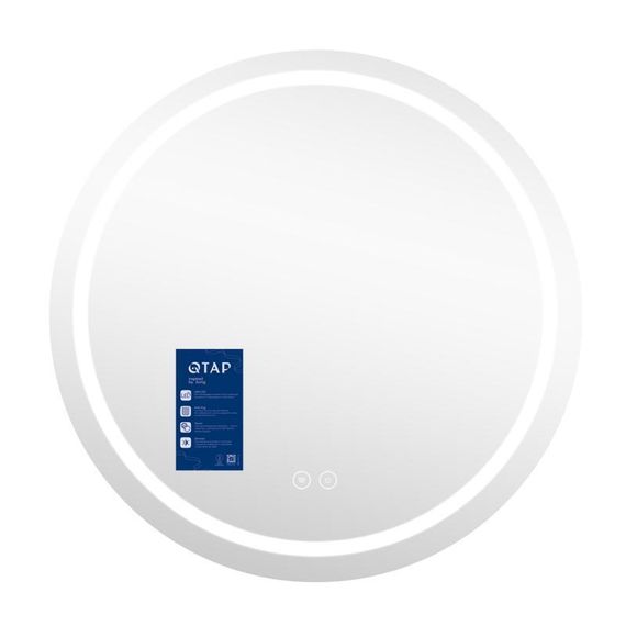 Дзеркало Qtap Mideya (MI6) R900 з LED-підсвічуванням Touch, з антизапотіванням, димером, рег. яскравості QT2078NCR9090W | Зображення 3