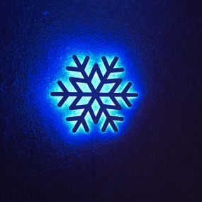 Панно декоративная картина на стену Снежинка LED подсветка 400х400 acr-p000209