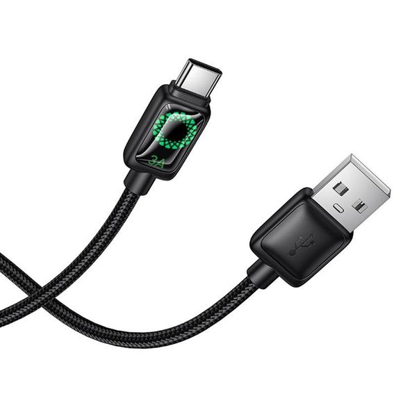 Дата кабель Hoco U146 Mundo USB to Type-C 36W (1.2m) Black | Зображення 4