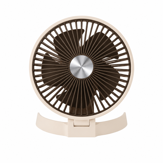 Настольный вентилятор трансформер Fan КА-185 портативный на аккумуляторе 1200 мАч 3 скорости с наклоном 1,5 Вт Бежевый