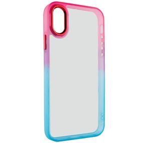 Чохол TPU+PC Fresh sip series для Apple iPhone XS Max (6.5") TPU+PC, Бирюзовый / Розовый