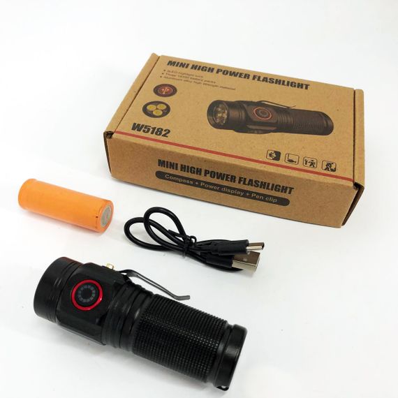 Ручний аварійний ліхтар W5182-3XHP360, Ліхтарик світлодіодний ручний акумуляторний портативний QW-76 | Зображення 4